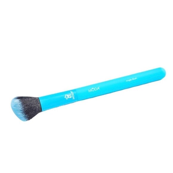 Moda Pro New Neon Blue Vegan & Cruelty Free Angle Contour & Blush Makeup Brush - Picture 1 of 6